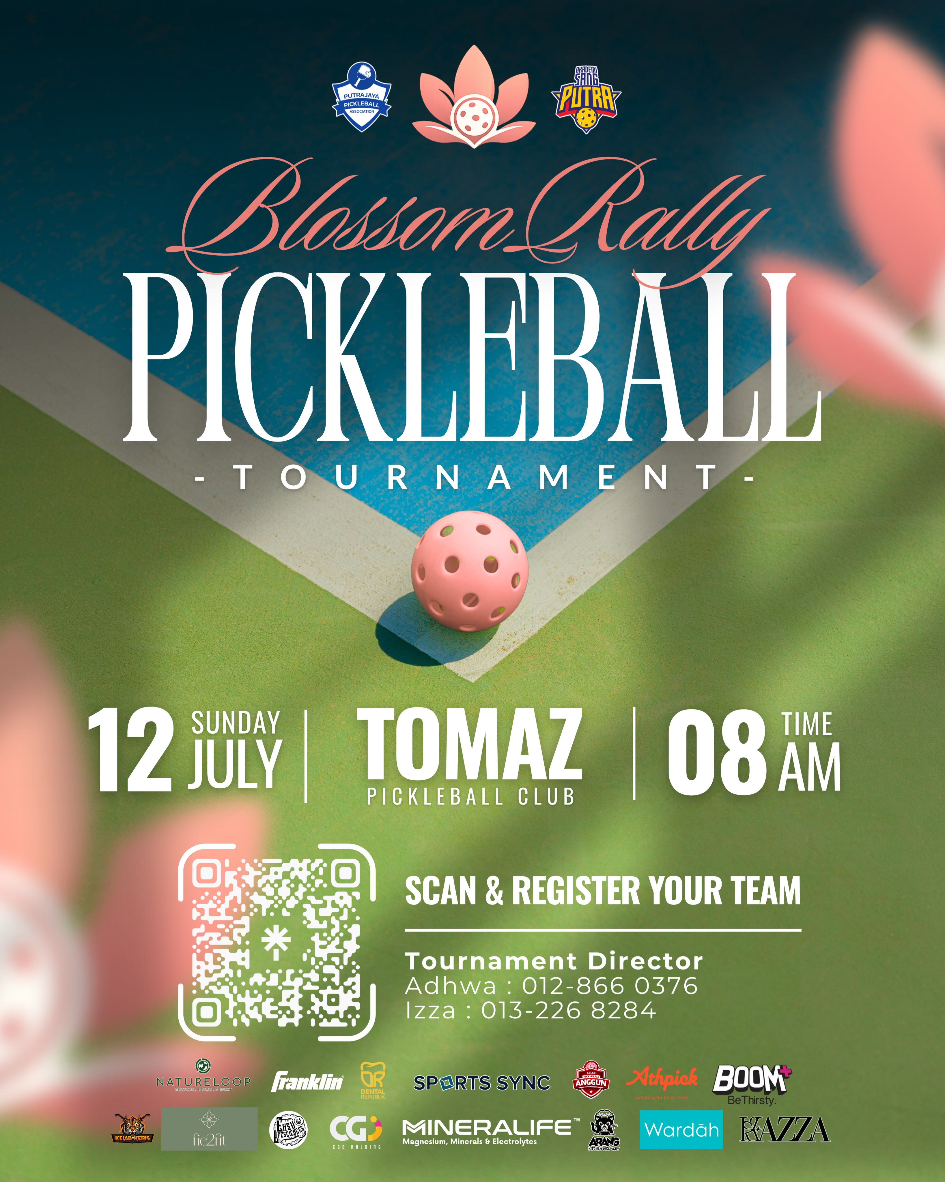 Blossom Rally Pickleball Tournament Poster 1