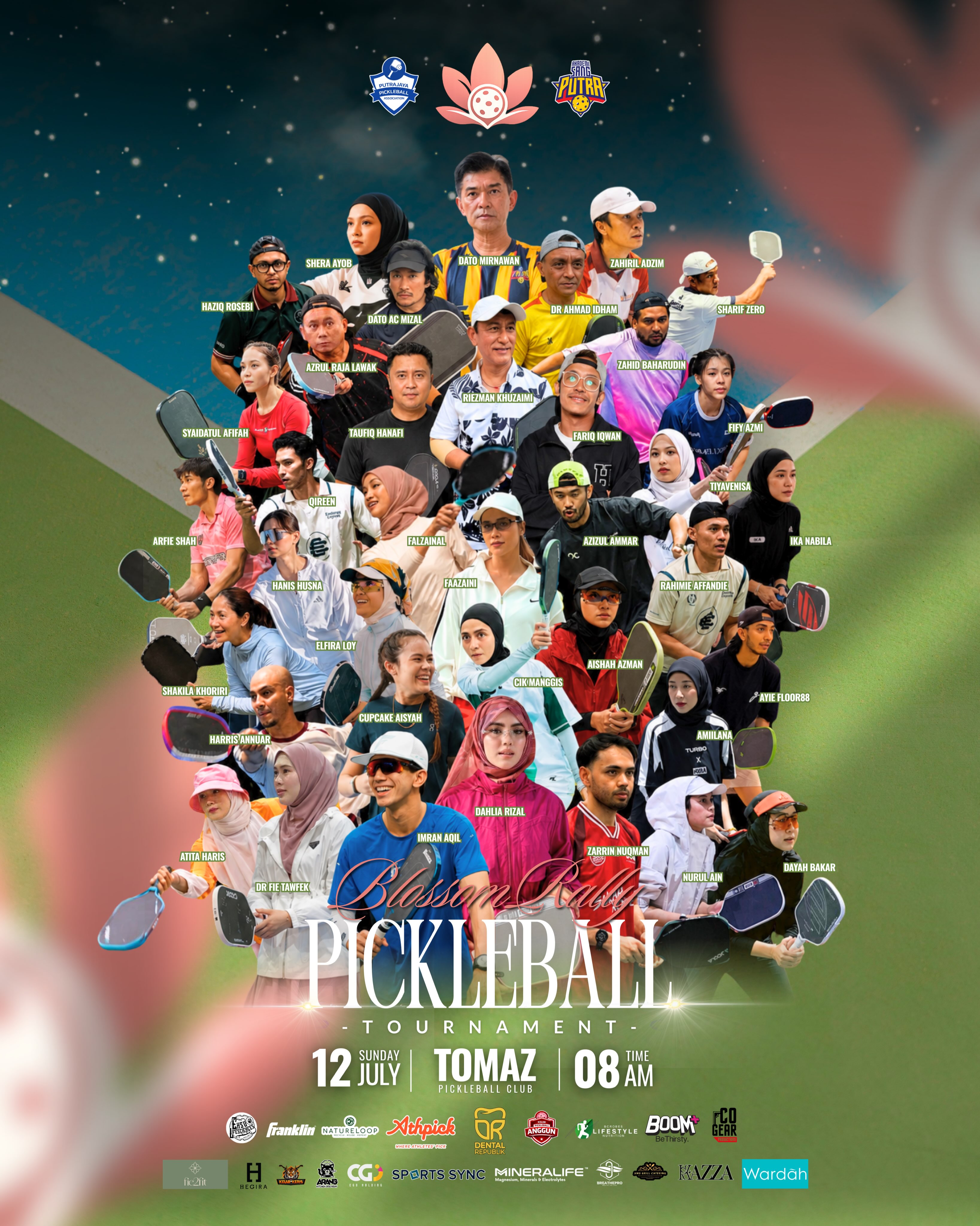 Blossom Rally Pickleball Tournament Poster 2