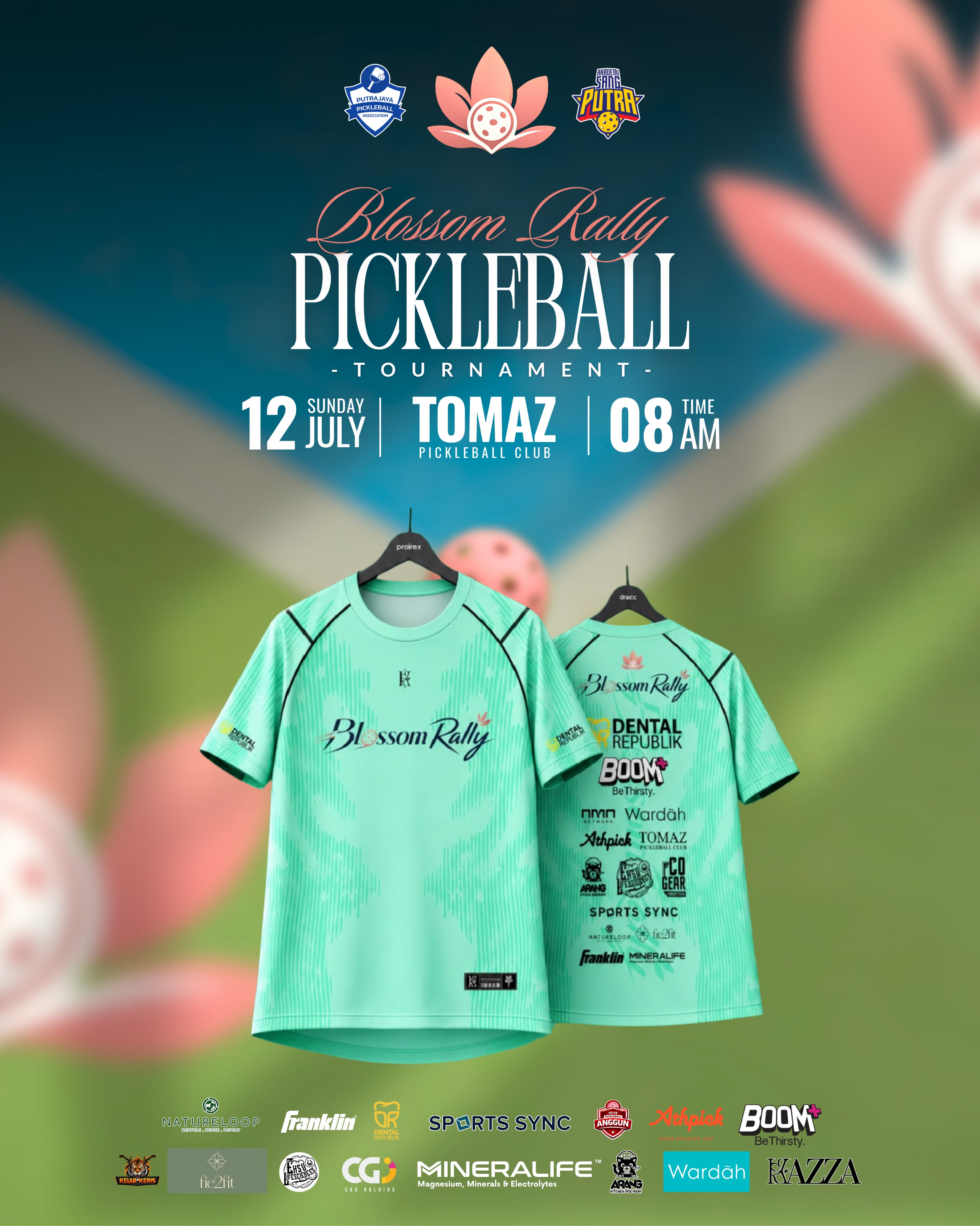 Blossom Rally Pickleball Tournament Poster 3